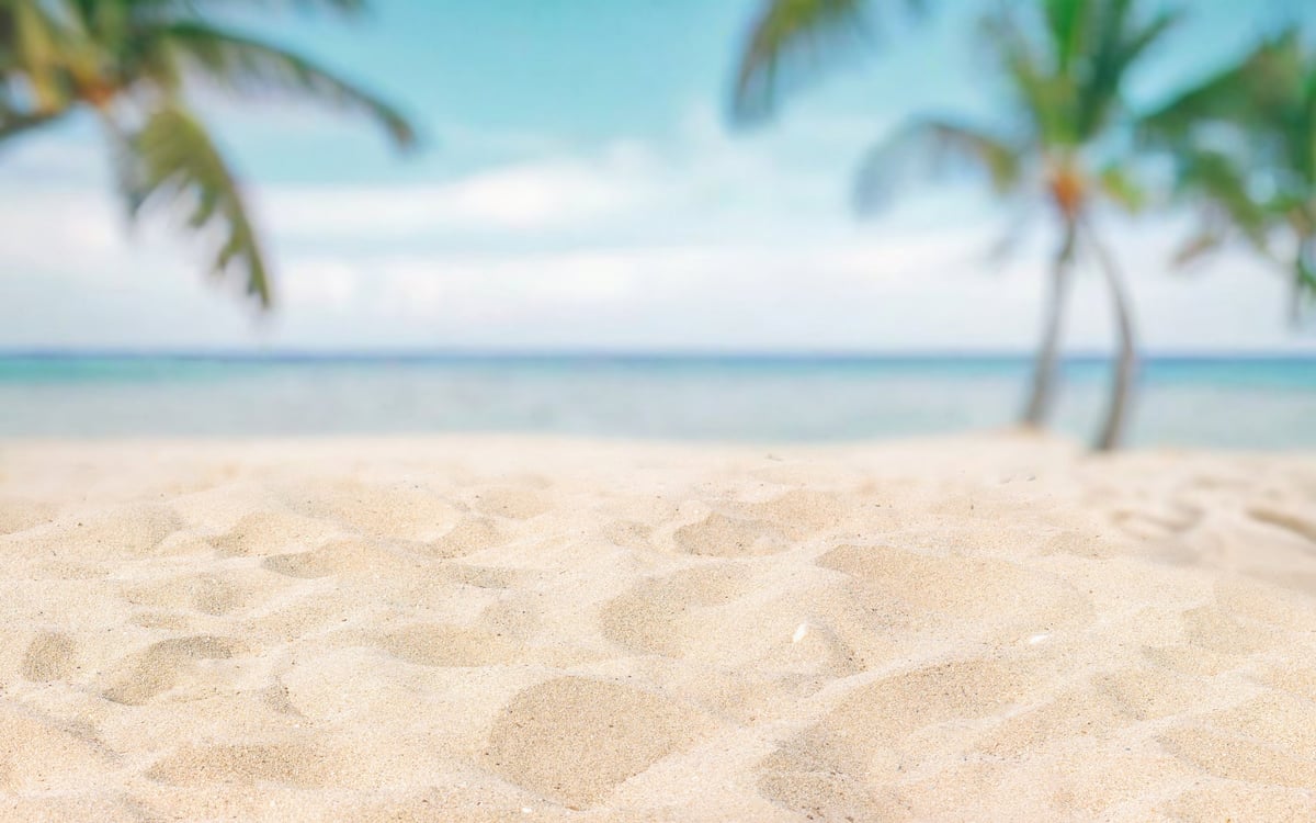 Beautiful Jamaican beach scene
